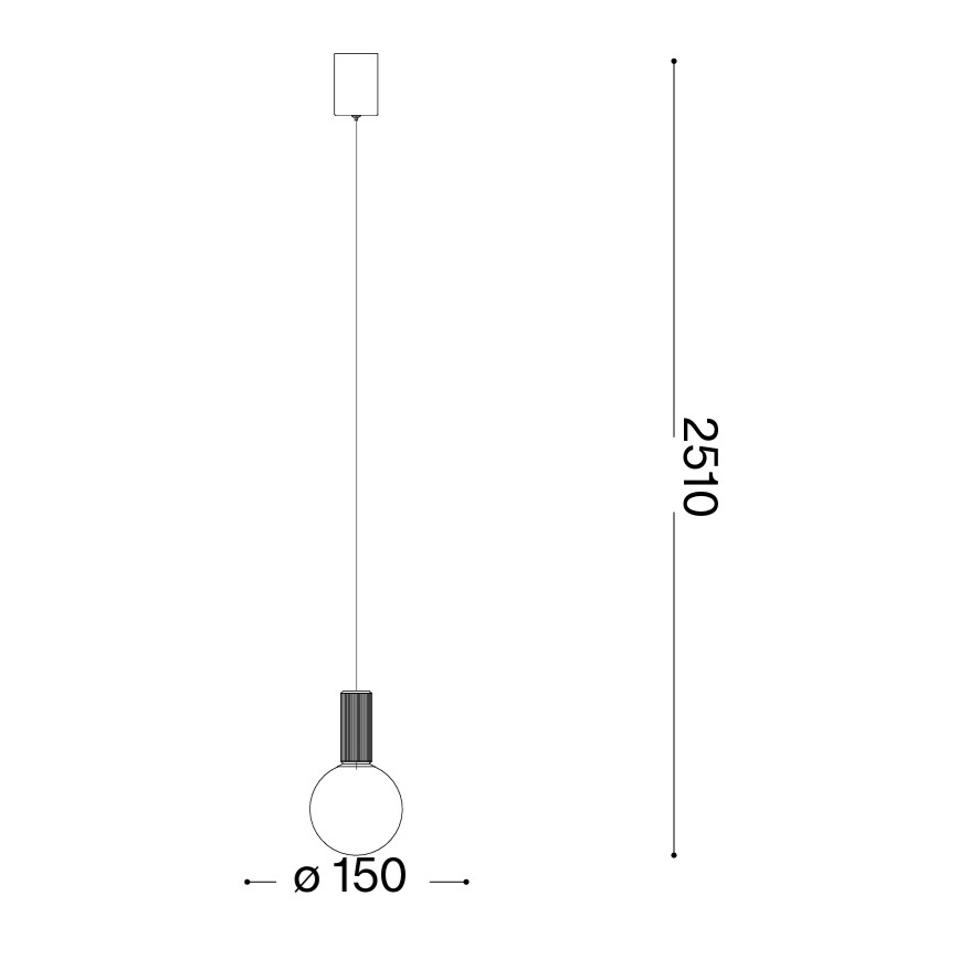 Ideal Lux - LED Lustr na lanku ODEON LED/8W/230V CRI 90 pr. 15 cm béžová/bílá