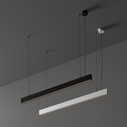 Ideal Lux - LED Lustr na lanku OFFICE LED/30W/230V 3000K CRI 90 černá