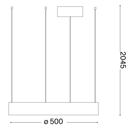 Ideal Lux - LED Lustr na lanku ORACLE LED/28W/230V 3000K pr. 50 cm CRI 90 bílá