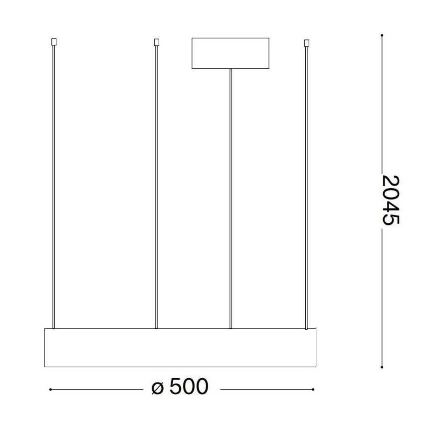 Ideal Lux - LED Lustr na lanku ORACLE LED/28W/230V 3000K pr. 50 cm CRI 90 bílá