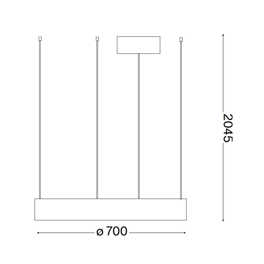 Ideal Lux - LED Lustr na lanku ORACLE LED/35W/230V 3000K pr. 70 cm CRI 90 černá