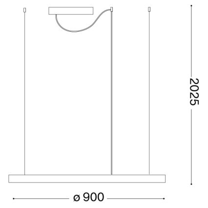 Ideal Lux - LED Lustr na lanku ORACLE LED/55W/230V 3000K pr. 90 cm bílá