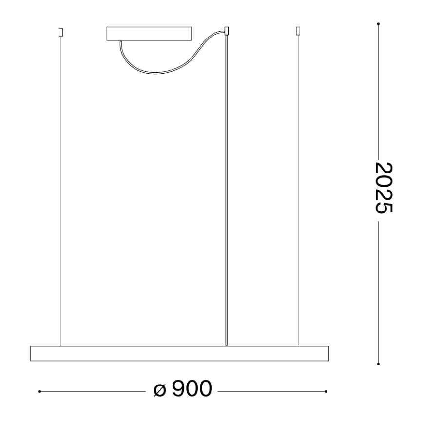 Ideal Lux - LED Lustr na lanku ORACLE LED/55W/230V 3000K pr. 90 cm bílá