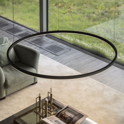 Ideal Lux - LED Lustr na lanku ORACLE LED/83W/230V 3000K CRI 90 pr. 150 cm černá