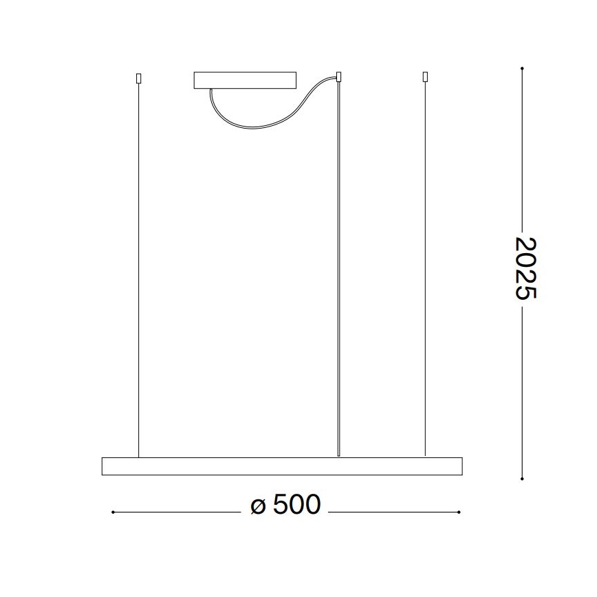 Ideal Lux - LED Stmívatelný lustr na lanku ORACLE SLIM LED/28W/230V 3000K CRI 90 pr. 50 cm bílá