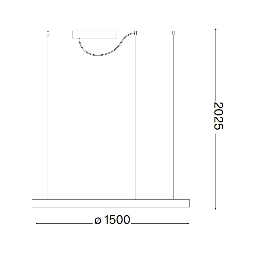 Ideal Lux - LED Lustr na lanku ORACLE SLIM LED/29W/230V 2700K CRI 90 pr. 50 cm bílá