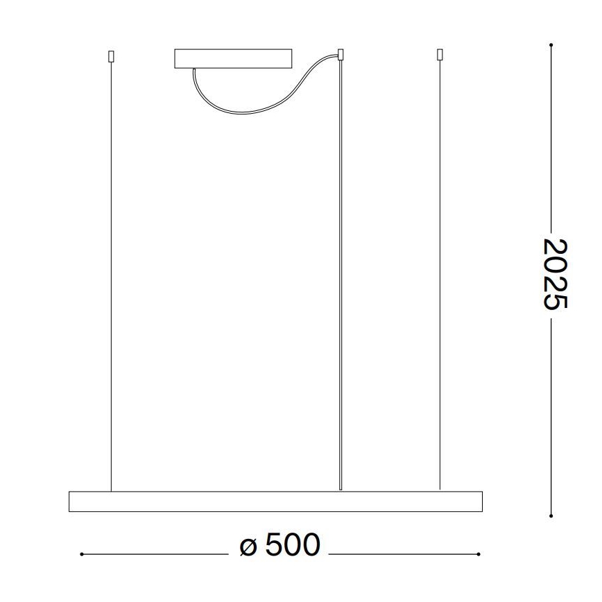 Ideal Lux - LED Lustr na lanku ORACLE SLIM LED/29W/230V 3000K CRI 90 pr. 50 cm bílá