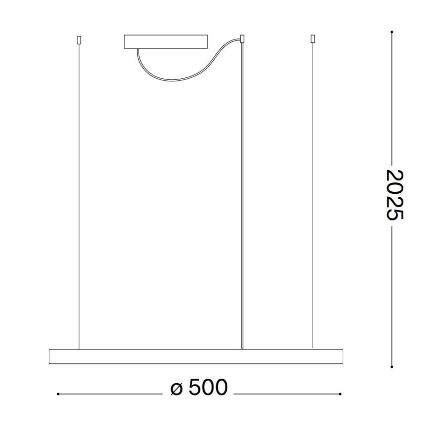 Ideal Lux - LED Lustr na lanku ORACLE SLIM LED/29W/230V 3000K CRI 90 pr. 50 cm bílá