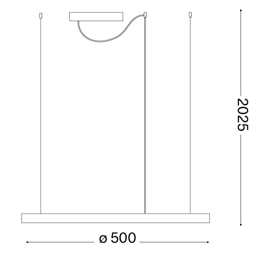 Ideal Lux - LED Lustr na lanku ORACLE SLIM LED/29W/230V 3000K CRI 90 pr. 50 cm zlatá