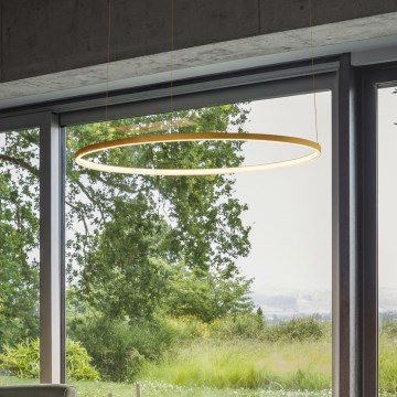 Ideal Lux - LED Lustr na lanku ORACLE SLIM LED/29W/230V 4000K CRI 90 pr. 50 cm zlatá