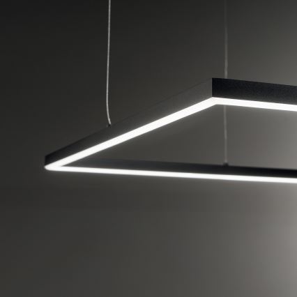 Ideal Lux - LED Lustr na lanku ORACLE SLIM LED/33W/230V 3000K 50x50 cm černá