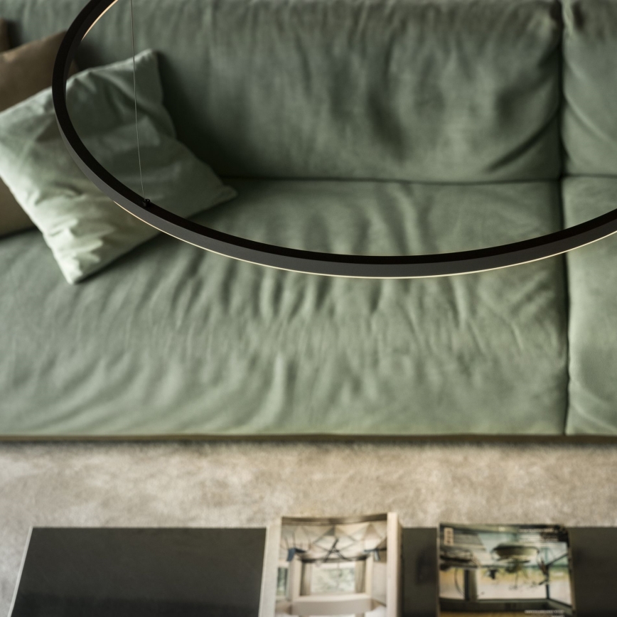 Ideal Lux - LED Lustr na lanku ORACLE SLIM LED/37W/230V 4000K CRI 90 pr. 70 cm černá