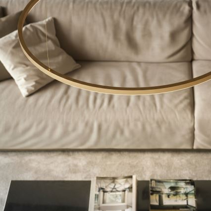 Ideal Lux - LED Lustr na lanku ORACLE SLIM LED/37W/230V 4000K CRI 90 pr. 70 cm zlatá