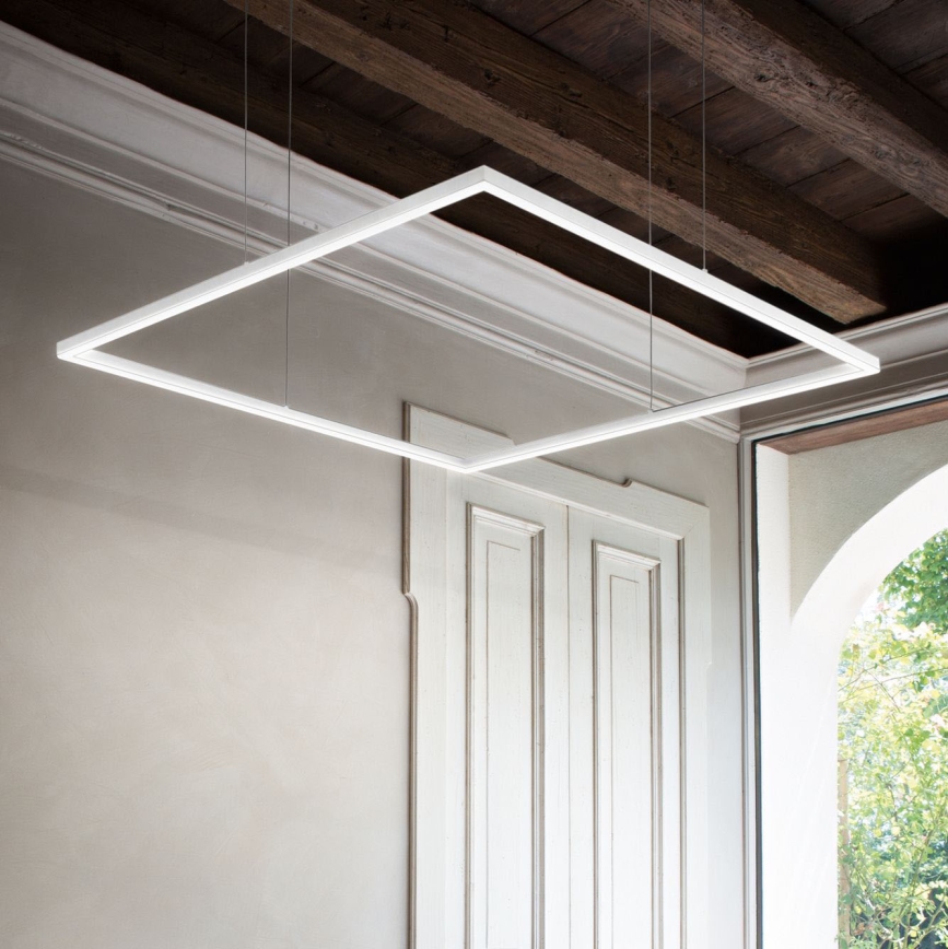 Ideal Lux - LED Lustr na lanku ORACLE SLIM LED/41W/230V 3000K 70x70 cm bílá
