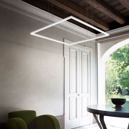 Ideal Lux - LED Lustr na lanku ORACLE SLIM LED/41W/230V 3000K 70x70 cm bílá