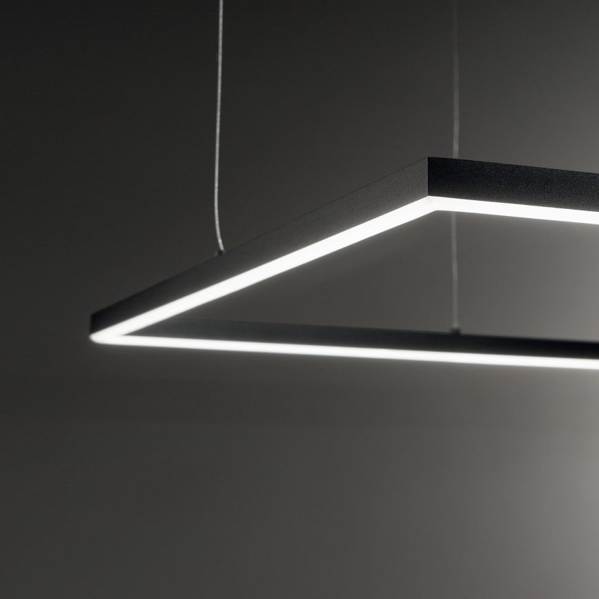 Ideal Lux - LED Lustr na lanku ORACLE SLIM LED/41W/230V 3000K 70x70 cm černá