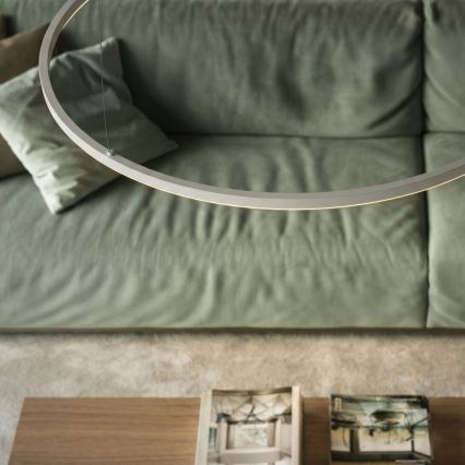 Ideal Lux - LED Stmívatelný lustr na lanku ORACLE SLIM LED/42W/230V 3000K CRI 90 pr. 90 cm bílá