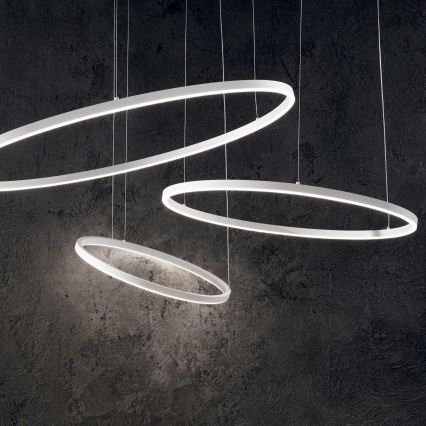 Ideal Lux - LED Lustr na lanku ORACLE SLIM LED/53W/230V 2700K pr. 90 cm bílá