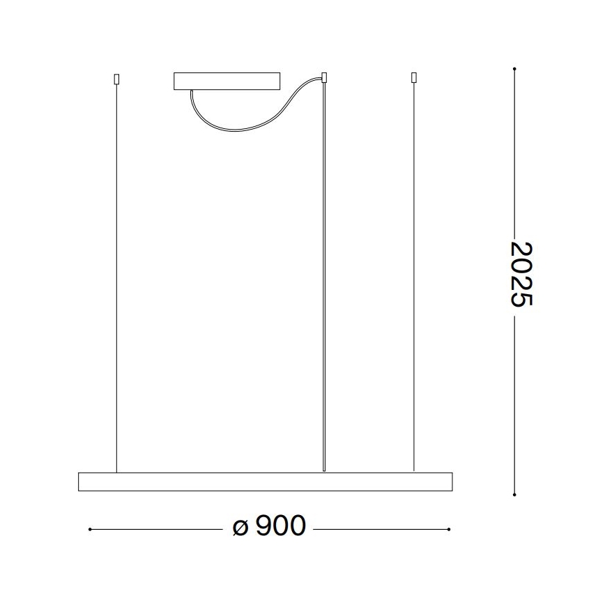 Ideal Lux - LED Lustr na lanku ORACLE SLIM LED/53W/230V 2700K pr. 90 cm bílá