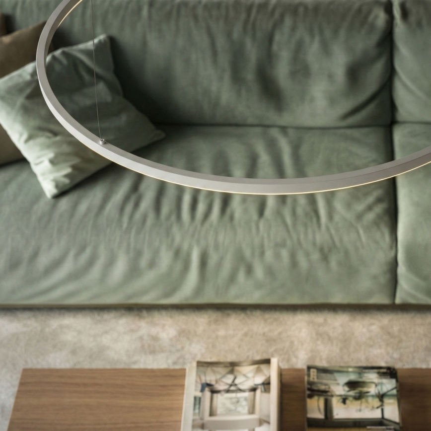 Ideal Lux - LED Stmívatelný lustr na lanku ORACLE SLIM LED/77W/230V 3000K CRI 90 pr. 150 cm bílá