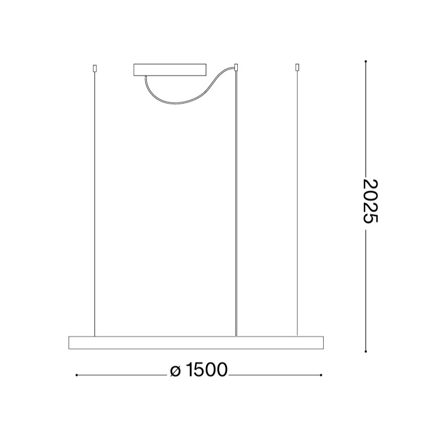 Ideal Lux - LED Lustr na lanku ORACLE SLIM LED/83W/230V 3000K CRI 90 pr. 150 cm zlatá