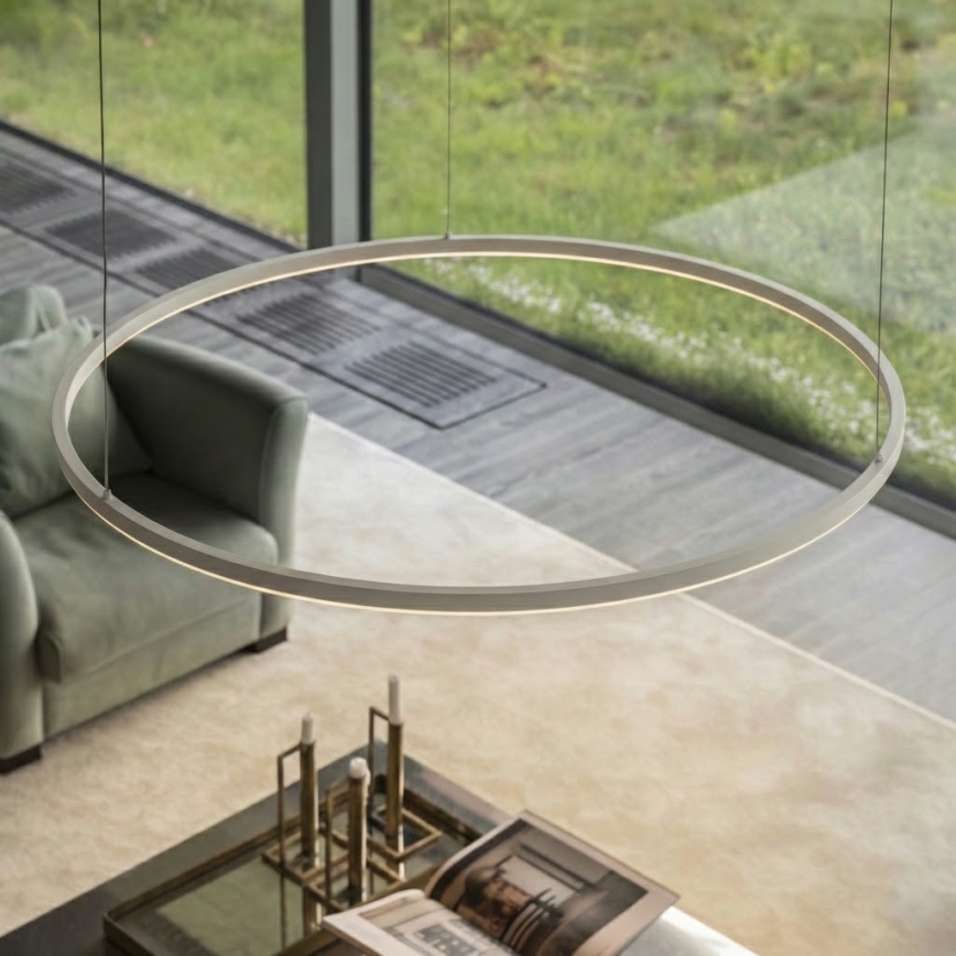 Ideal Lux - LED Lustr na lanku ORACLE SLIM LED/83W/230V 4000K CRI 90 pr. 150 cm bílá