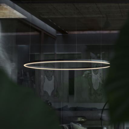 Ideal Lux - LED Lustr na lanku ORACLE SLIM LED/89W/230V 4000K pr. 150 cm černá