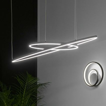 Ideal Lux - LED Lustr na lanku ORACLE SLIM LED/89W/230V 4000K pr. 150 cm černá