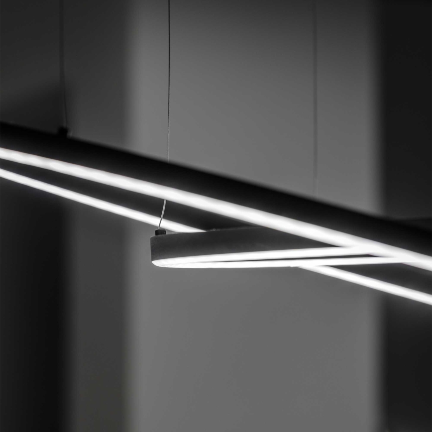 Ideal Lux - LED Lustr na lanku ORACLE SLIM LED/89W/230V 4000K pr. 150 cm černá