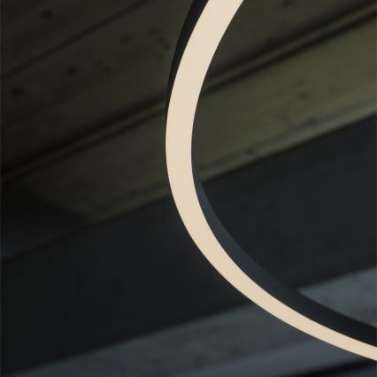 Ideal Lux - LED Lustr na lanku ORACLE SLIM LED/89W/230V 4000K pr. 150 cm černá