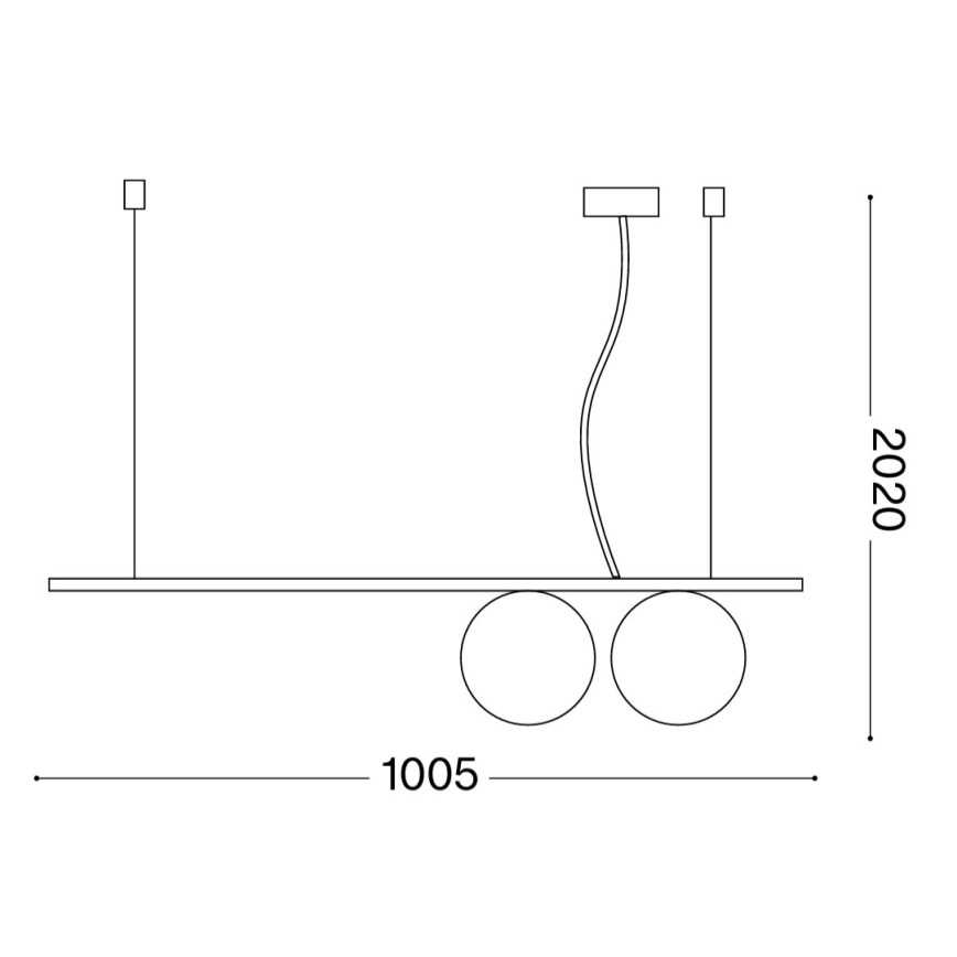 Ideal Lux - LED Lustr na lanku PERLINE 2xG9/3W/230V zlatá