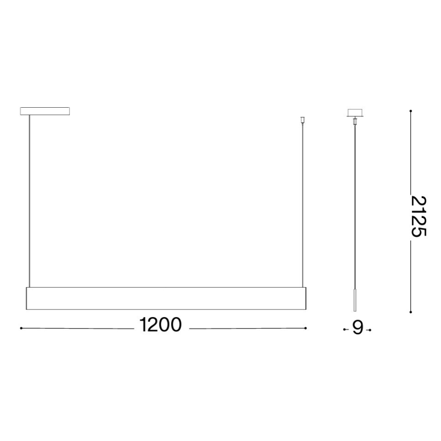 Ideal Lux - LED Lustr na lanku STEEL LED/24W/230V 3000K CRI 90 120 cm bílá