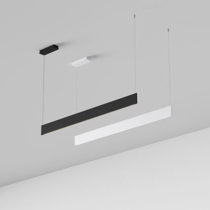 Ideal Lux - LED Lustr na lanku STEEL LED/24W/230V 3000K CRI 90 120 cm černá