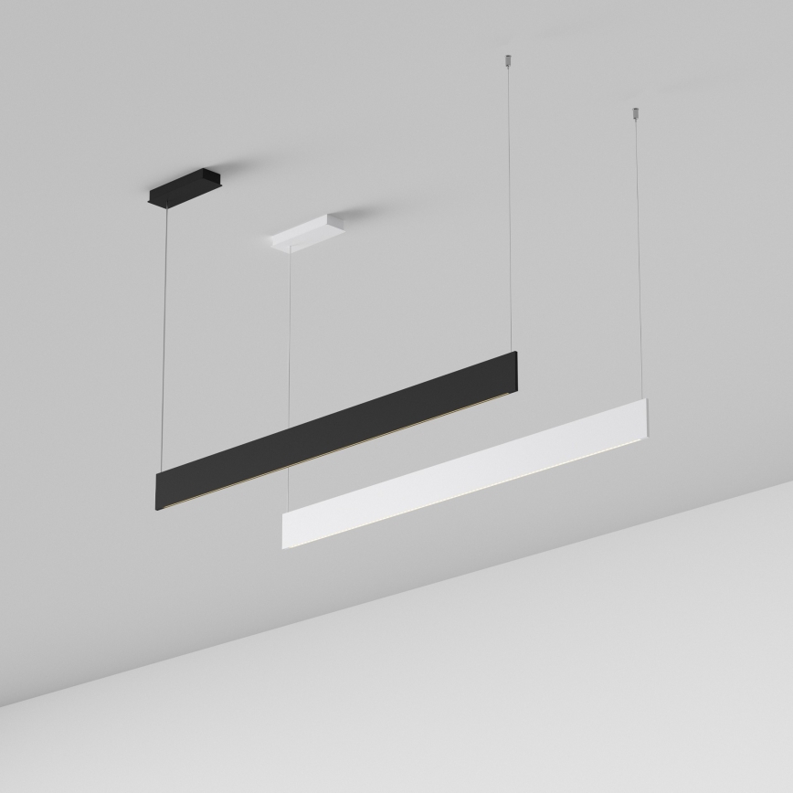 Ideal Lux - LED Lustr na lanku STEEL LED/24W/230V 3000K CRI 90 120 cm černá