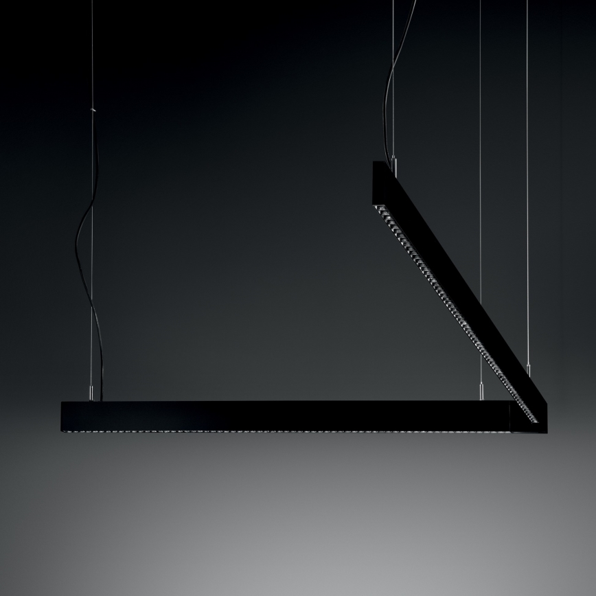 Ideal Lux - LED Lustr na lanku STEEL LED/29W/230V 3000K CRI 90 120 cm černá