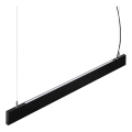 Ideal Lux - LED Lustr na lanku STEEL LED/29W/230V 3000K CRI 90 120 cm černá