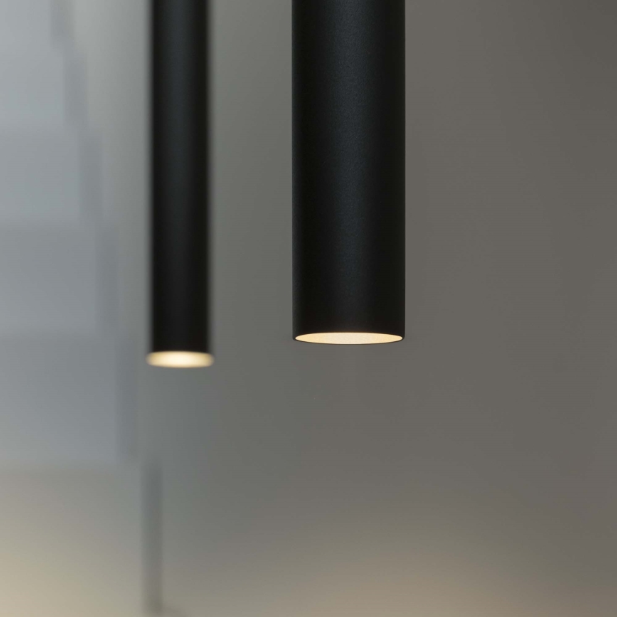 Ideal Lux - LED Lustr na lanku ULTRATHIN LED/11,5W/230V CRI 90 černá