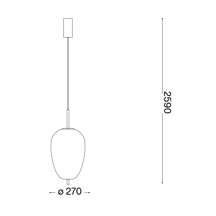 Ideal Lux - LED Lustr na lanku UMILE LED/20W/230V pr. 27 cm CRI 90 mosaz/bílá