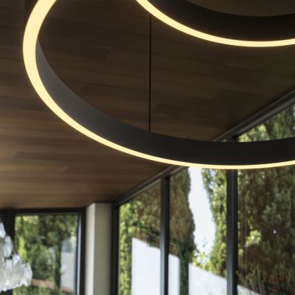 Ideal Lux - LED Lustr na lanku WAVES LED/54W/230V CRI 90 černá