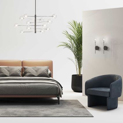 Ideal Lux - LED Lustr na tyči EQUINOXE 12xG4/2W/230V pr. 124 cm lesklý chrom/čirá