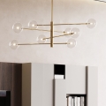 Ideal Lux - LED Lustr na tyči EQUINOXE 8xG4/2W/230V pr. 128 cm mosaz/čirá
