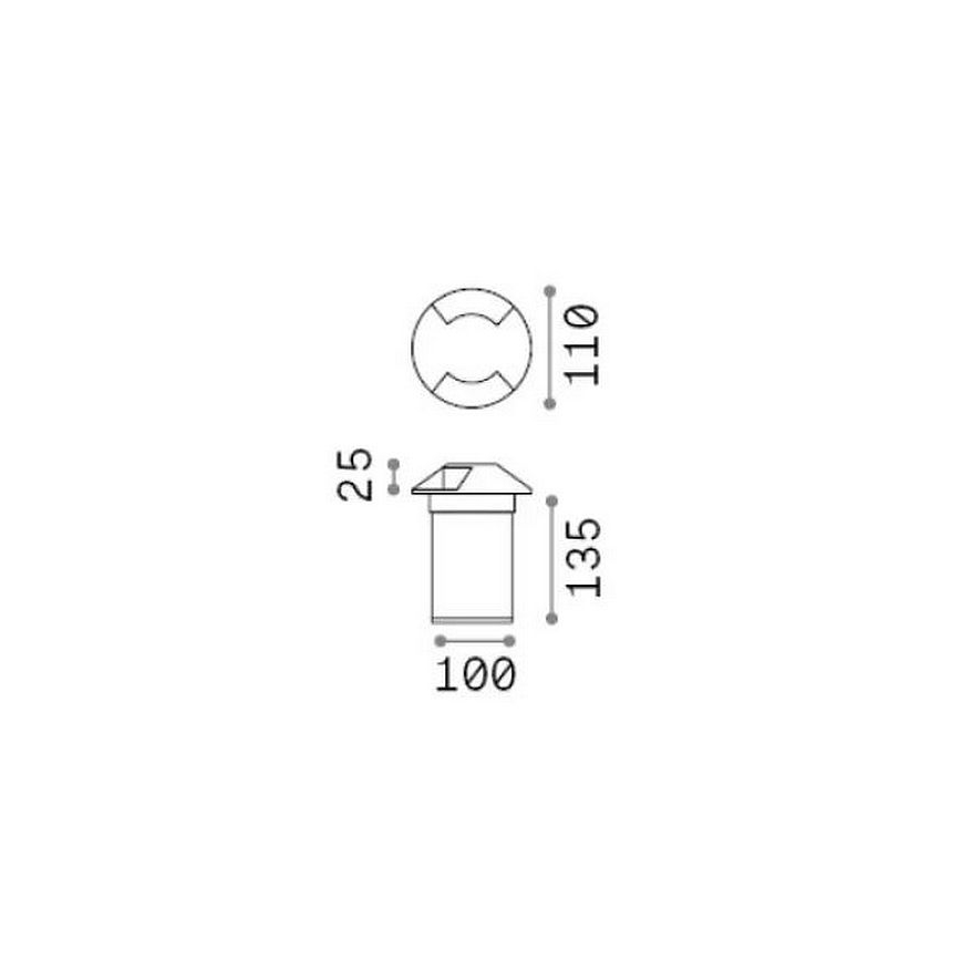 Ideal Lux - LED Nájezdové svítidlo ROCKET LED/3W/230V CRI 90 IP65 matný chrom