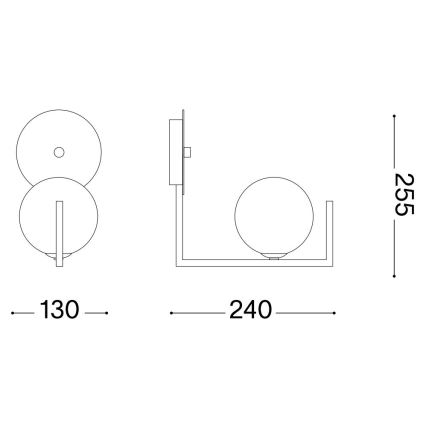 Ideal Lux - LED Nástěnná lampa BIRDS 1xG9/3W/230V černá/zlatá