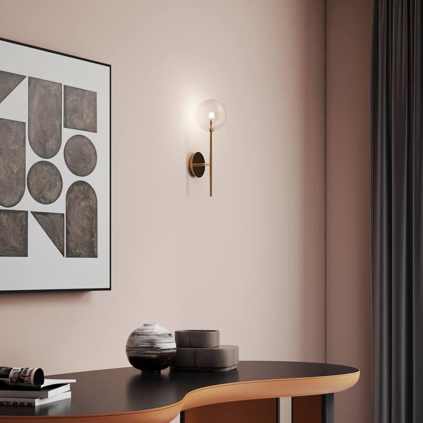 Ideal Lux - LED Nástěnná lampa EQUINOXE 1xG4/2W/230V mosaz/čirá
