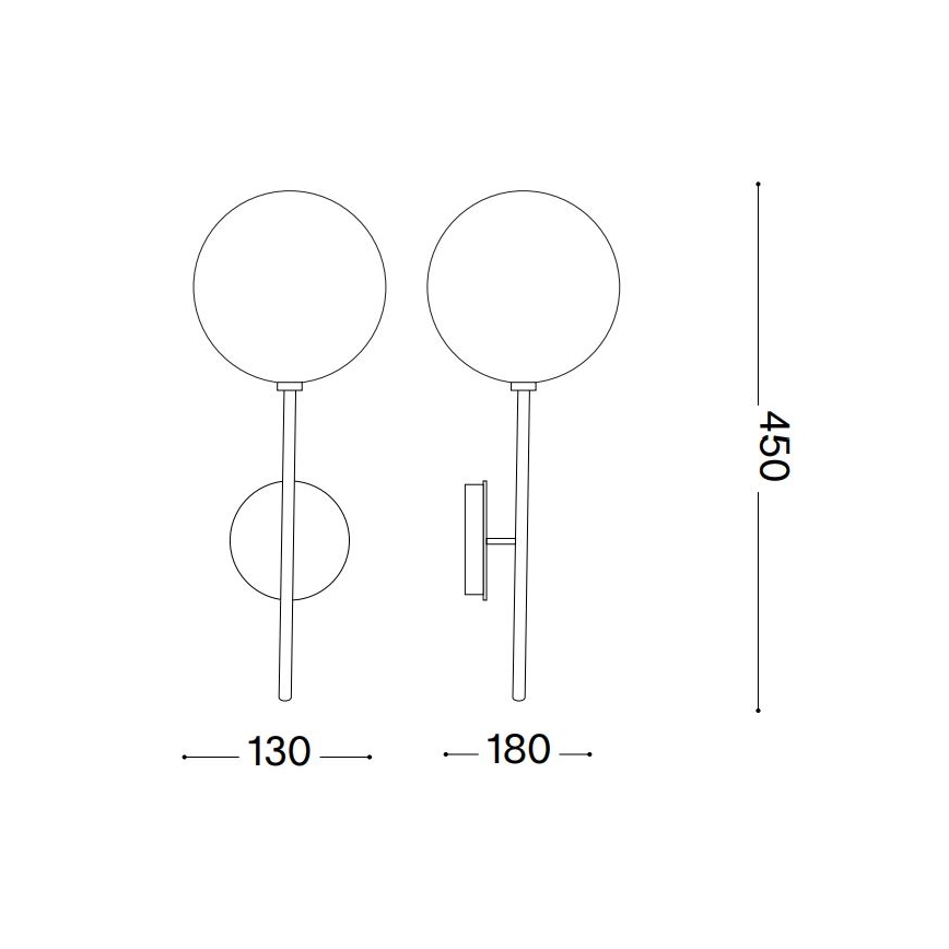 Ideal Lux - LED Nástěnná lampa EQUINOXE 1xG4/2W/230V mosaz/kouřová