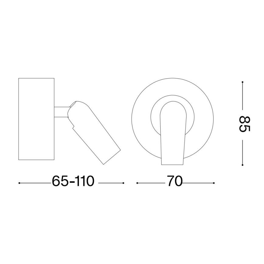 Ideal Lux - LED Nástěnné bodové svítidlo BEAN LED/3W/230V CRI 90 bílá