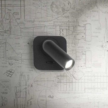 Ideal Lux - LED Nástěnné bodové svítidlo BEAN LED/3W/230V CRI 90 černá
