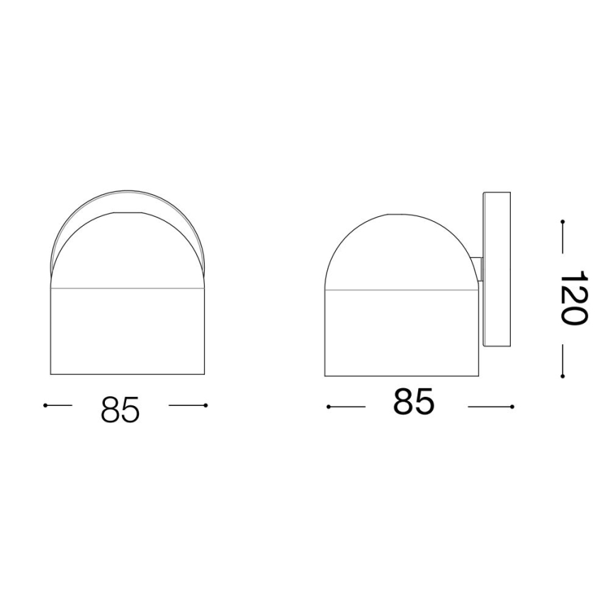 Ideal Lux - LED Nástěnné bodové svítidlo DODO 1xGX53/9W/230V černá