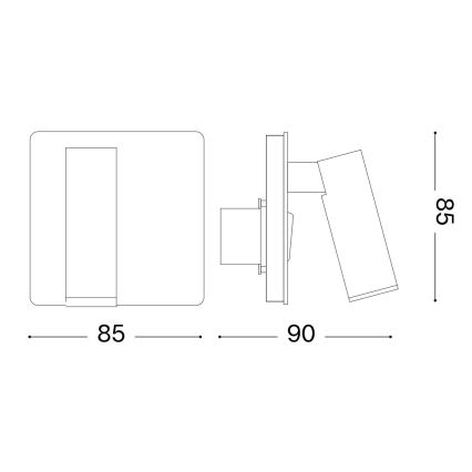 Ideal Lux - LED Nástěnné bodové svítidlo LITE LED/3W/230V CRI 90 bílá