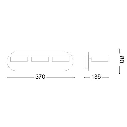 Ideal Lux - LED Nástěnné bodové svítidlo OBY 3xLED/6W/230V CRI 90 bílá